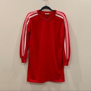 Red long sleeve t shirt dress 🍓